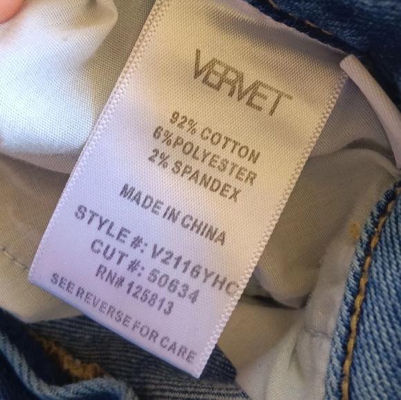 Vervet flying monkey high rise mom Jeans Distressed Denim size 28 - Picture 5 of 12